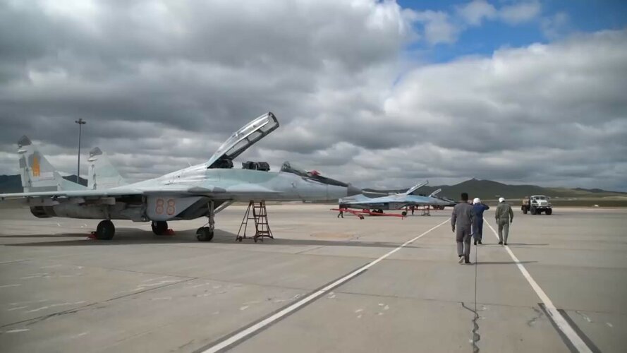 Mongolian MiG-29UB (88 yellow & 12 red).jpg