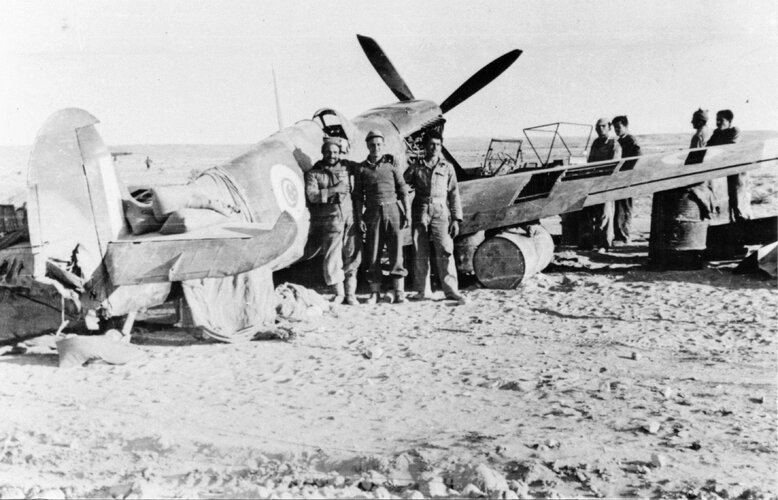 Egypt Spitfire captured by Gdud 82 El Arish Mivtsa Horev 1948-12-13.jpg