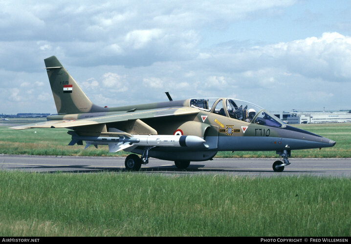 Egyptian Alphajet MS1 (3615, F-ZJTD) at Le Bourget (8 June 1985).jpg