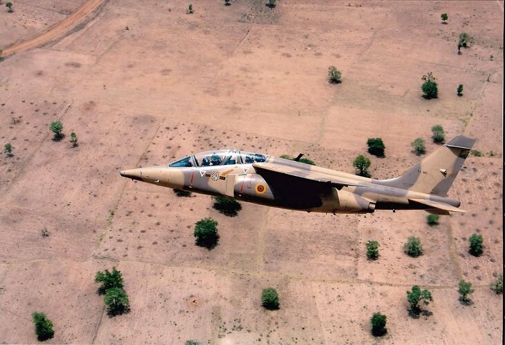 Cameroon Alphajet inflight.jpg