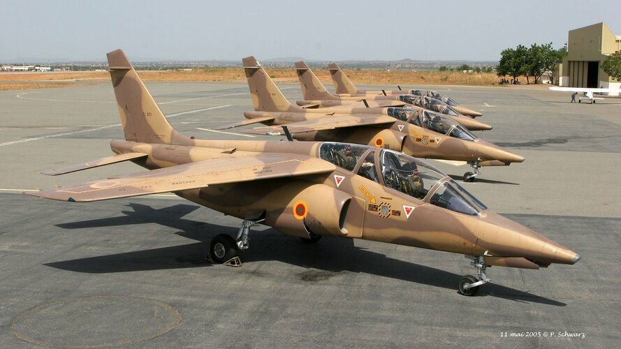 Cameroon Alphajet line on ground.jpg