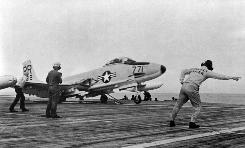 US Navy F2H-4 (127612) of VAW-11 on USS Hornet (CVS-12) on Western Pacific (3 April to 10 Octo...jpg