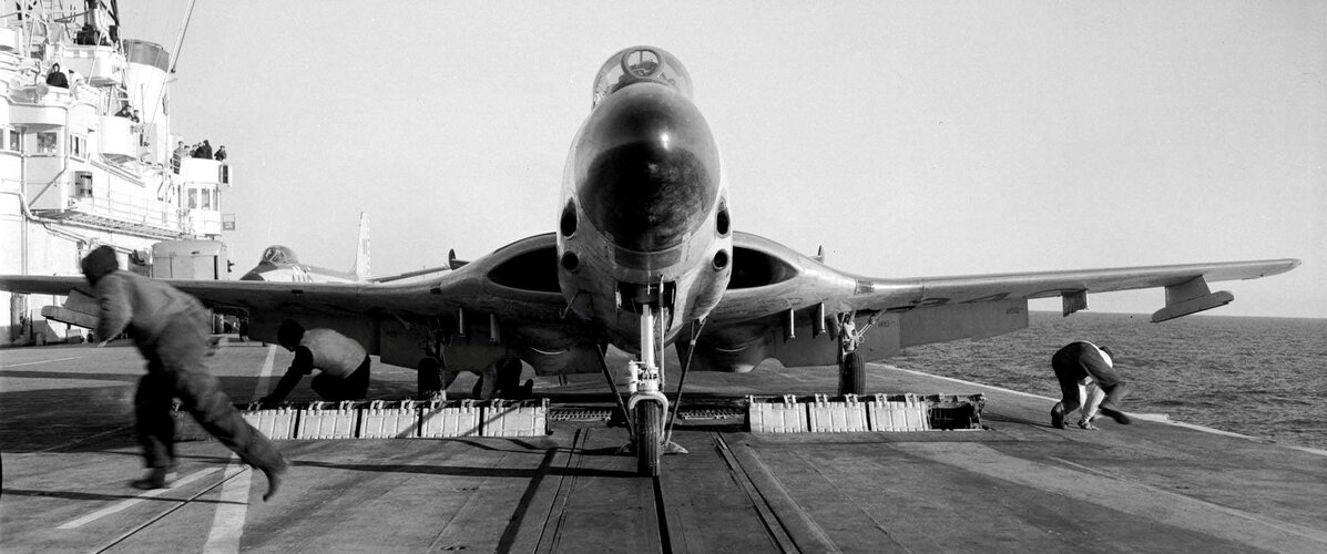 Canadian Navy F2H-3 on HMCS Bonaventure.jpeg