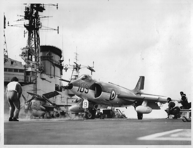 Royal Navy Scimitar (109) on Ark Royal (R09) (1960s).jpg