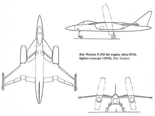 3-view drawing of BAe P.103 VTOL fighter project.jpg