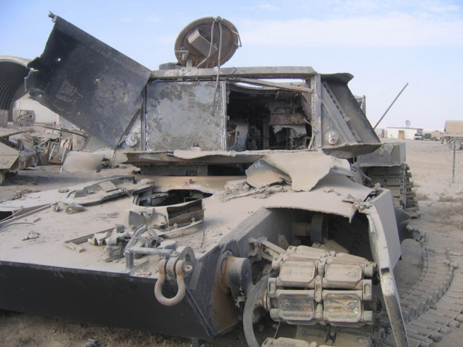 Installing Advanced Reactive Armor Plates on the Massive M1 Abrams Tank 