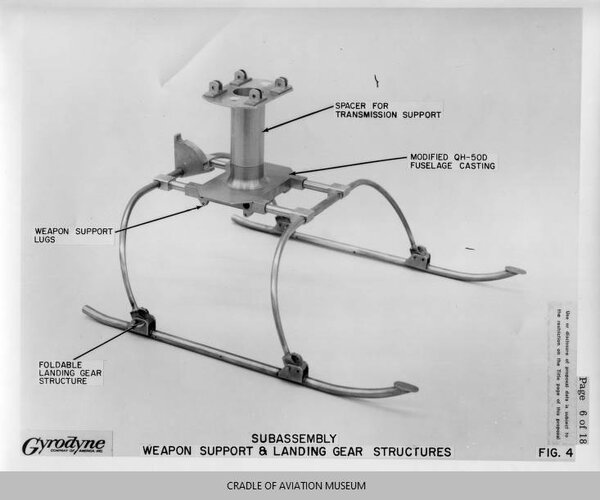 Proposal model landing gear and weapon support structure for ASW helicopter.jpg