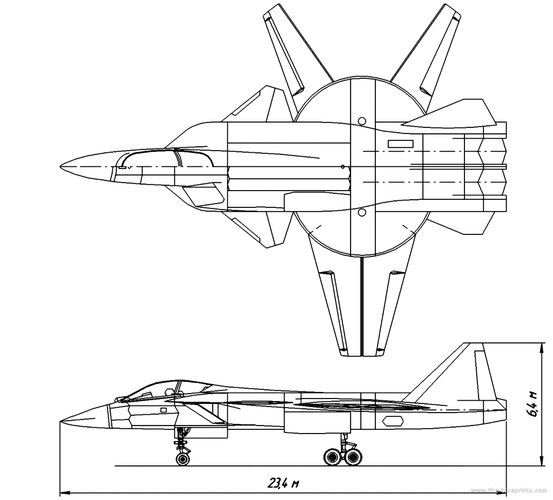 Sukhoi Su-41 (multifunctional interceptor project).gif