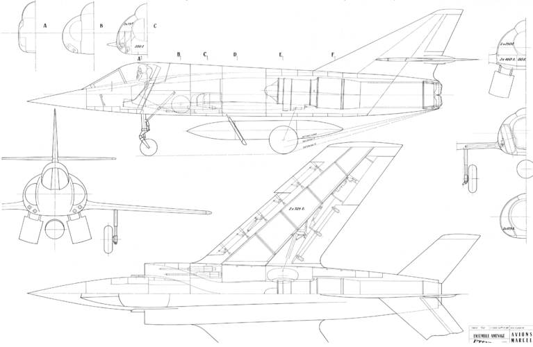 Etendard VI A March 1958 200px = 1m.png