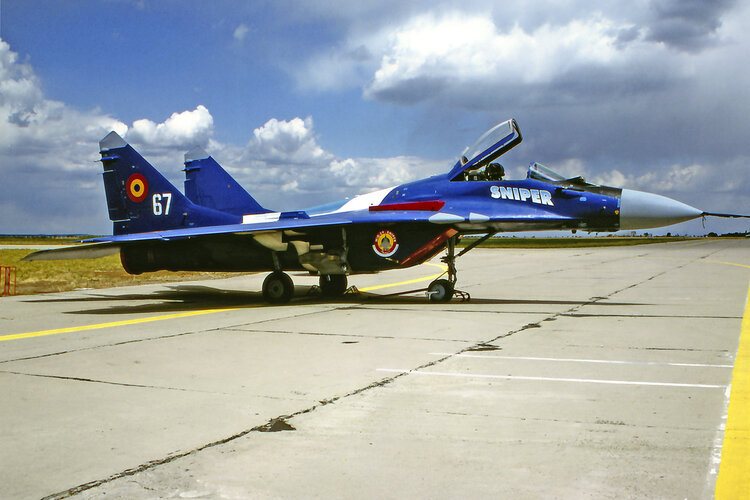 Romanian MiG-29 Sniper (67) at Constanta (June 2000).jpg