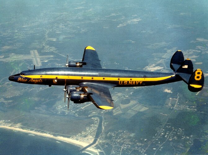 Blue Angels Lockheed C-121 in flight 1968.jpg