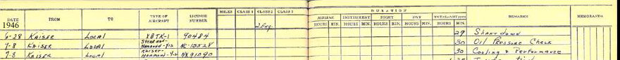 Model 53 KH Y-2 (NX91090)  Logbook Dad First Flight.jpg