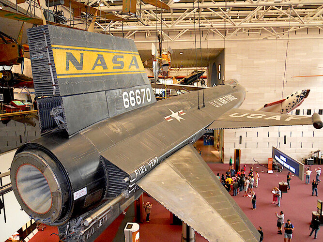 X-15, Pioneer 10 model & Virgin Galactic rocket.jpeg