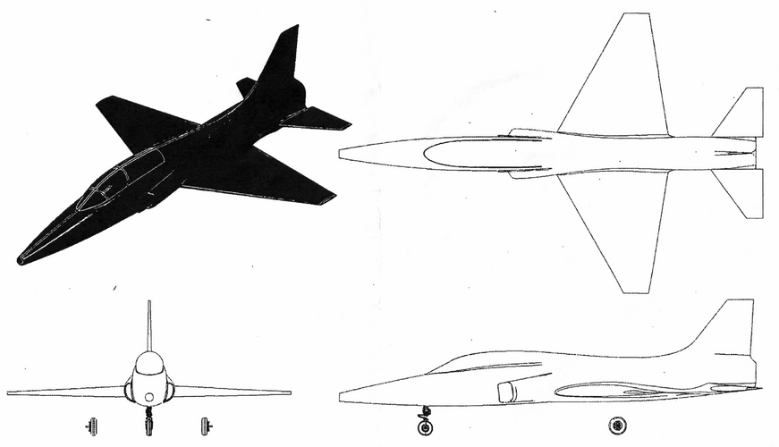 Northrop N400NT Swift 30ft7in span 200px=1m vF.png