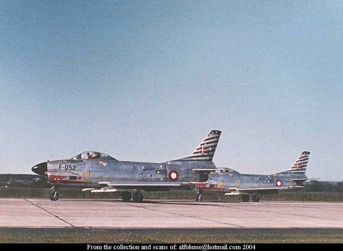 North American F-86D Sabre F-052 and 026 No.726 Sqn 1962.jpg