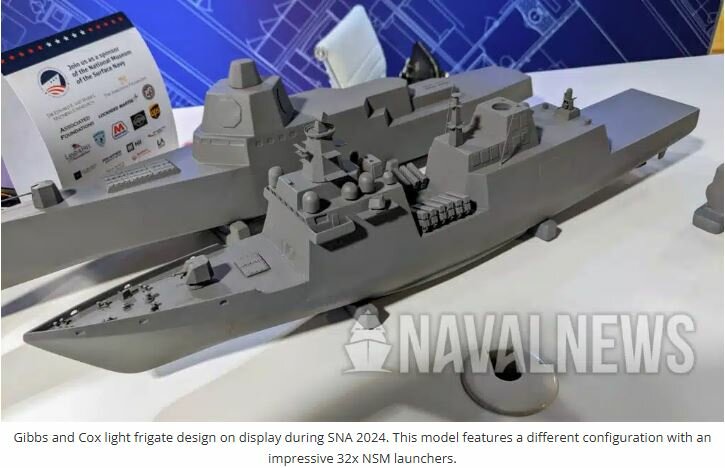 Gibbs and Cox light frigate design on display during SNA 2024.JPG