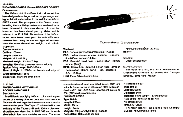 Jane's Weapon Systems 1978 100mm TDA rocket.png