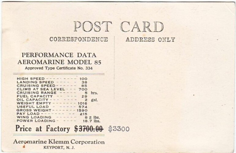 KLEMM-MODEL 85 AEROMARINE CORP, KEYPORT..NJ (data).JPG