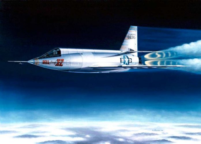 Bell X-2 in flight by Mike Machat-960.jpg