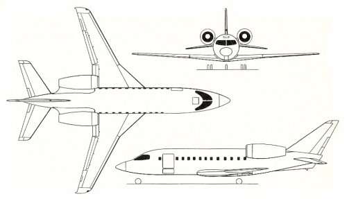 Learstar 600-july1976 - 3-view.jpg