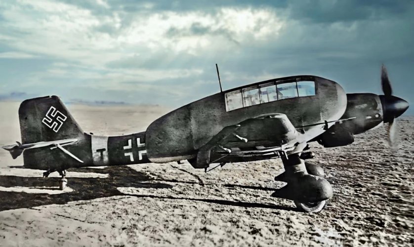 Junkers Ju-87 D-3 Stuka with Personnel Pods 1944.jpg