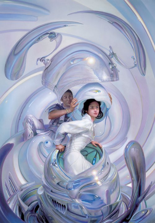 Finger Pointing Solward by Donato Giancola  Cover for the novel by Donald Kingsbury, 2003.jpeg