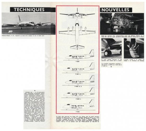 Potez 841L, 842L & 843 projects - Aviation Magazine International - Numéro 411 - 15 Janvier 19...jpg