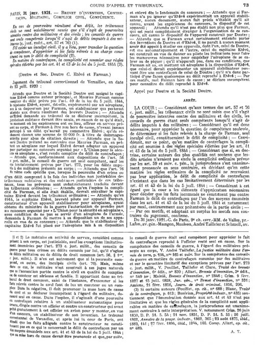 Doutre vs. Etévé, Dalloz, Jurisprudence générale, 1921.jpg