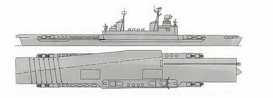 68AB Cruiser MILL in aircraft carrier 68bis-mill-line1.gif