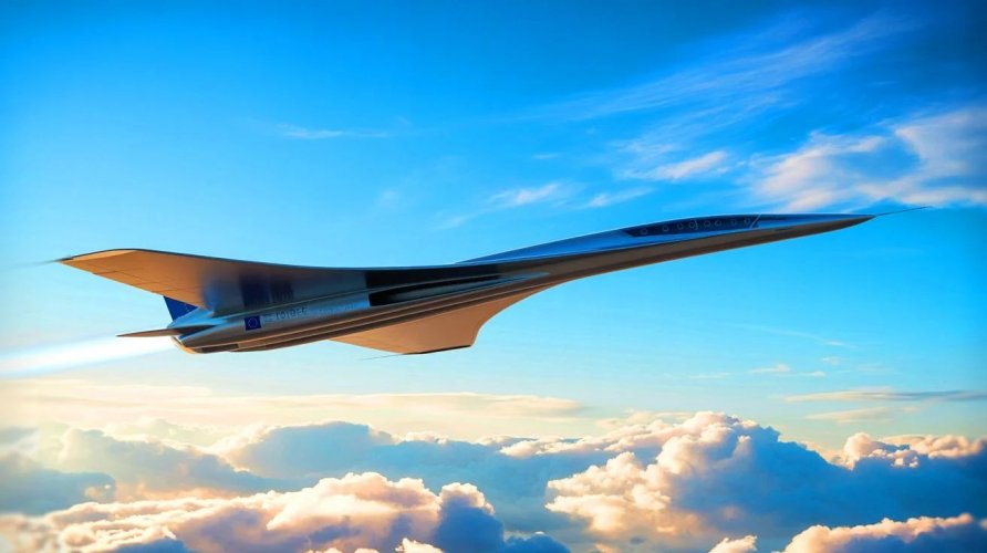 Illustration of a conceptual supersonic aircraft developed by the European Space Agency aiming...jpg