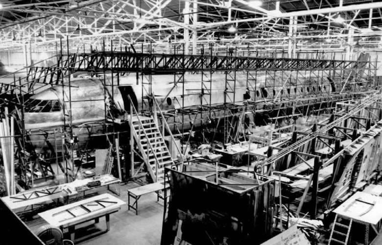 The sole V.1000 under construction at Wisley..jpg