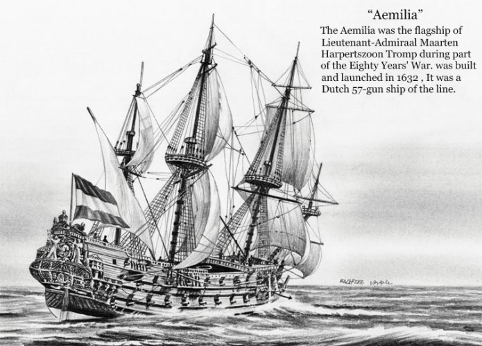Dutch Flagship Aemilia In 1632  .jpg