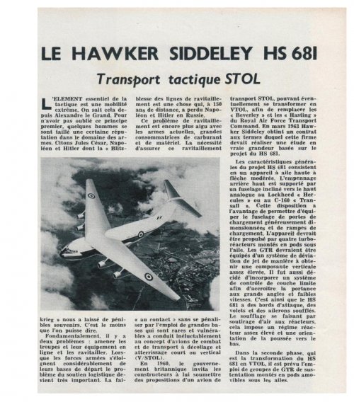 Hawker-Siddeley HS681 STOL tactical airlifter project - Aviation Magazine - Numéro 384 - 1 Déc...jpg