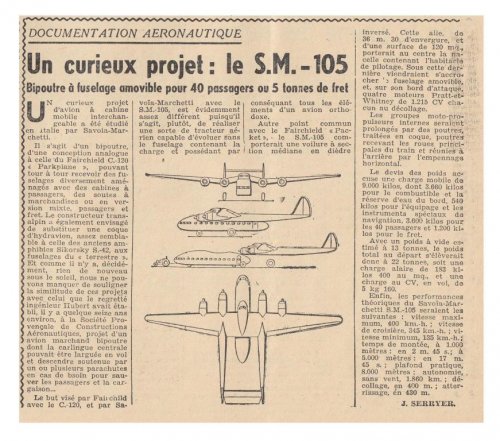 Savoia-Marchetti SM-105 - Les Ailes No. 1,177 - 21st August 1948.......jpg