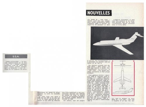Lear Model 40 Lear Liner - Aviation Magazine International - Numéro 430 - 1 Novembre 1965.......jpg
