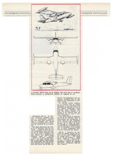 Barbaro RB.70 - Aviation Magazine International - No. 473 - 15 Août 1967.......jpg