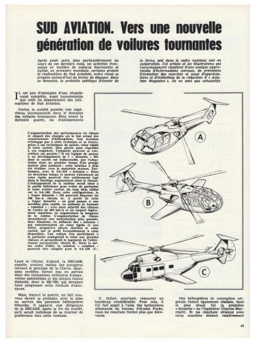 Sud Aviation Rotojet & other compound helicopter projects - Aviation Magazine International - No.jpg