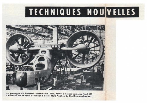SNCAN Nord 500 Helcade - Aviation Magazine International - Numéro 461 - 15 Février 1967.......jpg
