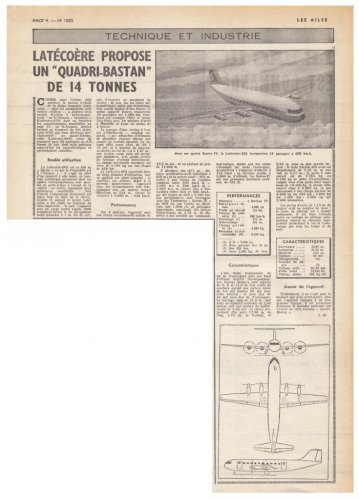 Latécoère Laté-863 turboprop airliner project - Les Ailes - No. 1,825 - 12 Mai 1961.......jpg