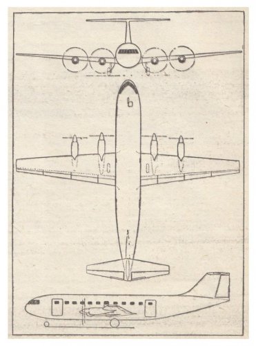 Latécoère Laté-863 turboprop airliner 3-view - Les Ailes - No. 1,825 - 12 Mai 1961.......jpg