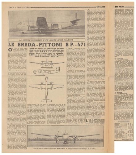 Breda-Pittoni BP-471 prototype - Les Ailes - No. 1,288 - 7 Octobre 1950.......jpg