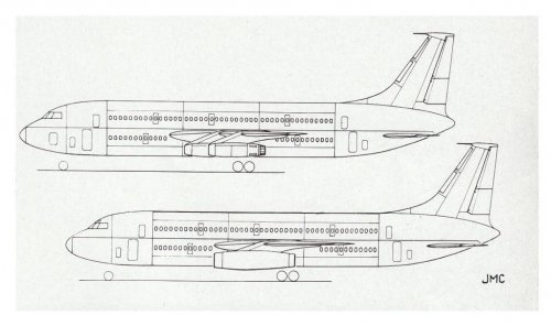 Bréguet Br.124 project side-views - Le Fana de l'Aviation - No. 193 - Décembre 1985.......jpg