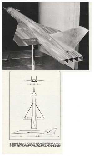 SNCAN Nord Mach 3 SST 3-view & wind-tunnel model - Aviation Magazine International - No.jpg