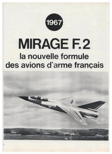 Avions Marcel Dassault Mirage F2 advertisement - Aviation Magazine International - No.jpg