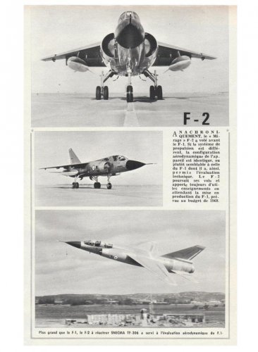 Avions Marcel Dassault Mirage F2 prototype - Aviation Magazine International - No.jpg
