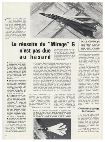 Avions Marcel Dassault Mirage G prototype - Aviation Magazine International - No.jpg