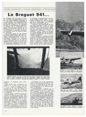 Bréguet Br.941S - Aviation Magazine International - No. 525 - 1 Novembre 1969 1.......jpg