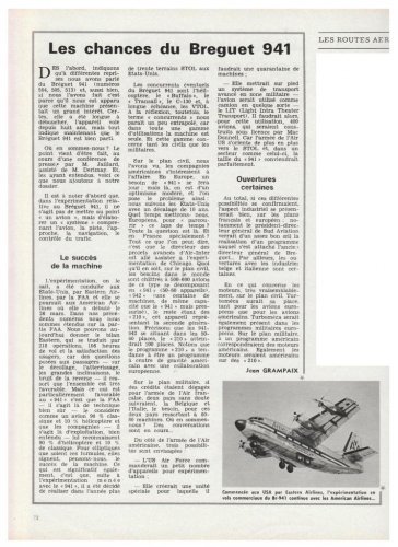 Bréguet Br.941S - Aviation Magazine International - No. 516 - 15 Juin 1969.......jpg