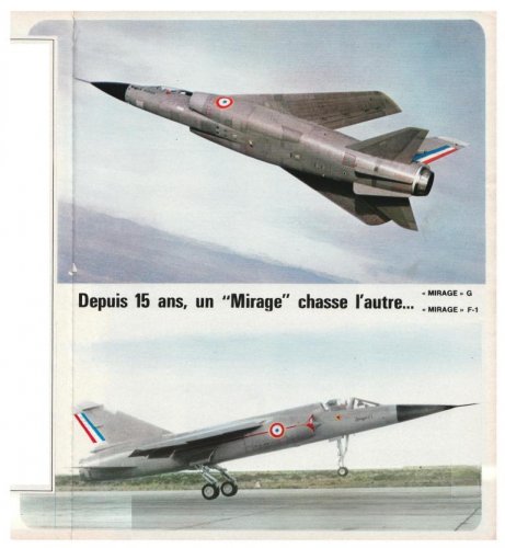 Avions Marcel Dassault Mirage G & F1 prototypes - Aviation Magazine International - No.jpg