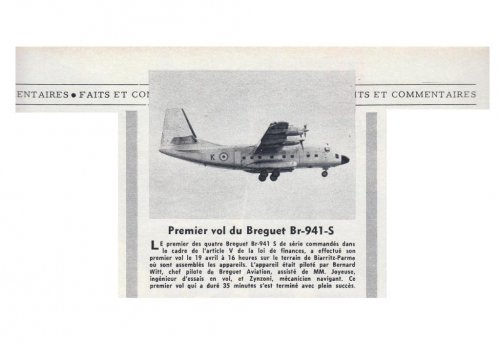 Bréguet Br.941S - Aviation Magazine International - No. 466 - 1 Mai  1967.......jpg
